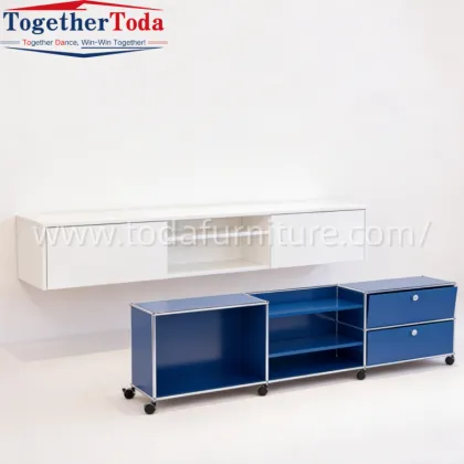 Modern Metal TV Sideboard with Storage for Living Room