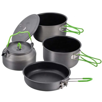 Ensemble de cuisine de camping pliant en aluminium - accessoires de randonnée de randonnée en gros
