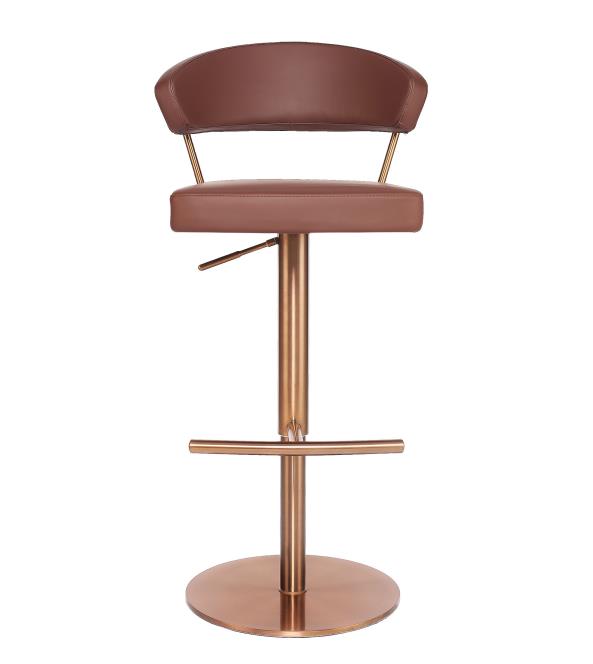 Silla de barra de barra de altura ajustable silla de oro rosa