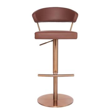Ρυθμιζόμενο ύψος barstool μοντέρνα καρέκλα μπαρ τριαντάφυλλο χρυσό καρέκλα