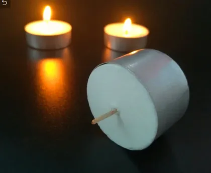 Aoyin Brand Aluminium Cup White Tea Light Candle