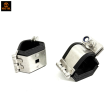 Кабельная скоба-трилистник IEC 61914, нержавеющая сталь 316L FF-T2733 с болтом M8