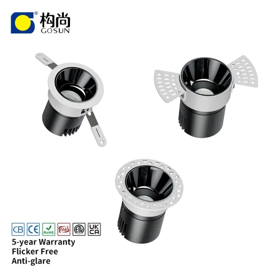 Adjustable COB LED Downlight: 8W-20W, 5-Year Warranty, Flicker-Free, Anti-Glare for Hotels