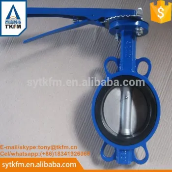 TKFM factory directly sale wafer type city heating supply branch pipeline use low pressure 6 inch wafer type butterfly valve