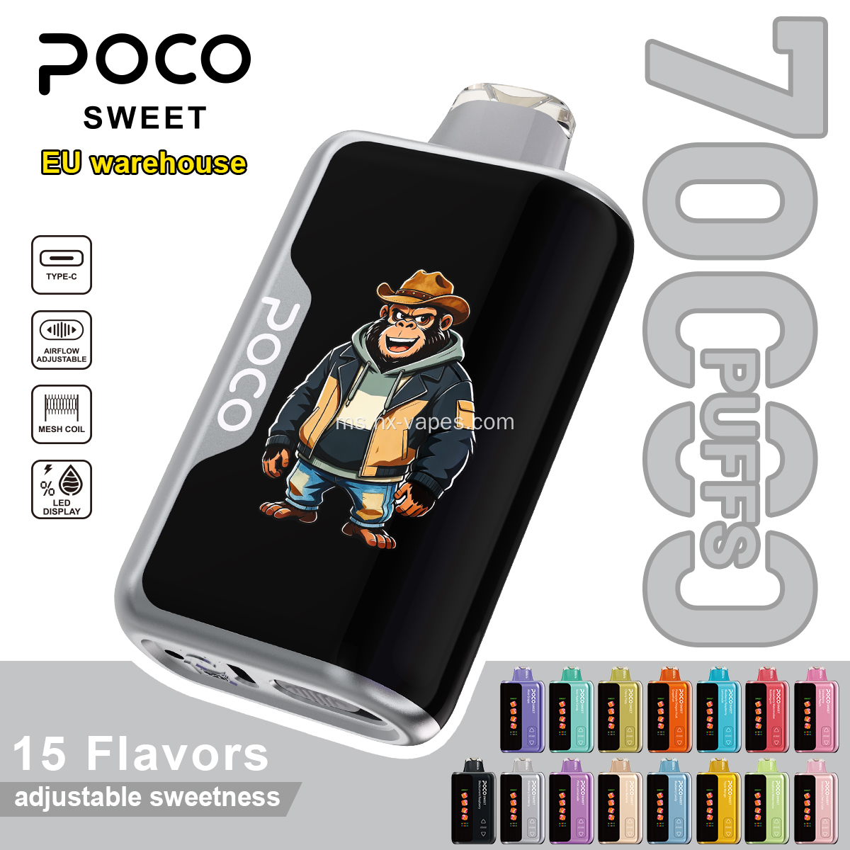 POCO sweet 70k puffs vape gudang EU
