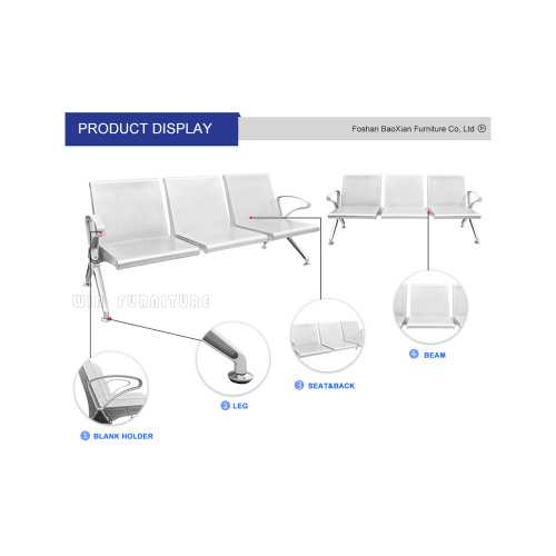 Silla de aeropuerto de muebles de interior al aire libre