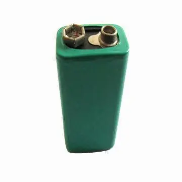 NiMH 9V Battery with 280mAh Capacity, 8.4V Nominal Voltage and 500 to 100 Cycles Service Life