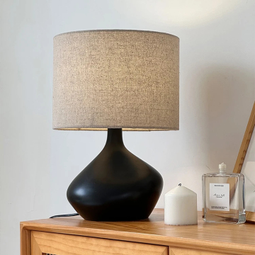 Lampada da tavolo rotonda in resina moderna per soggiorno e hotel