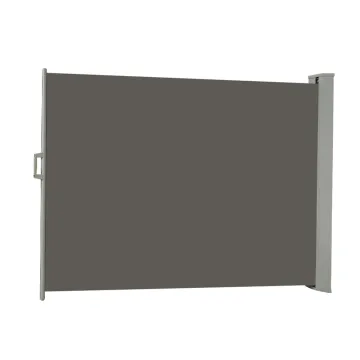 Outdoor Retractable Folding Screen Polyester Aluminum Wind Privacy Divider With Steel Pole Side Awning