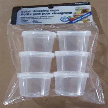 Good portable plastic salad dressing cup