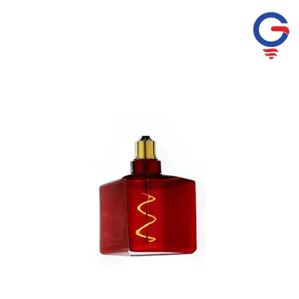 Ruby Red Filigree Glass LED Bulb