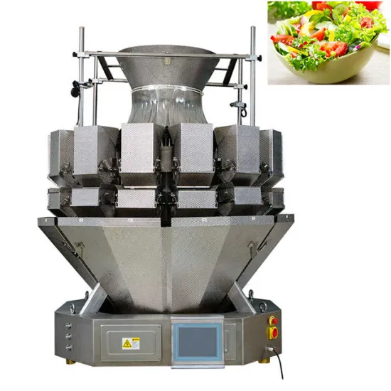 Automatic Weighing and Packing Machine for Fresh Vegetables and Fruits - 14 Heads Salad Weigher