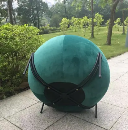 Sofa Stool Velvet Tufted Metal Stool