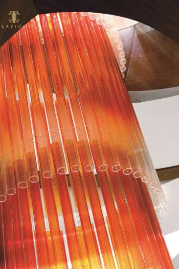 Glass bubble staircase chandelier foyer