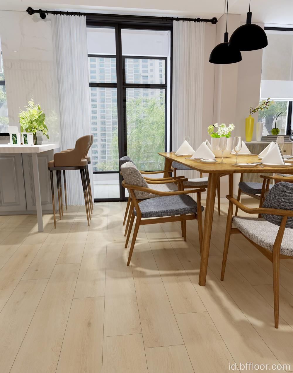 SPC Flooring-Luxury Berkualitas Tinggi 100% Bahan Virgin