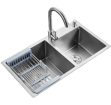 Modern Double Bowl Rectangular Stainless Steel Kitchen Sink