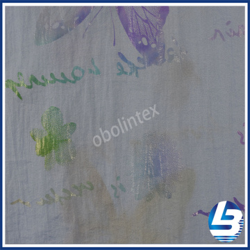 OBL20-889 100%Nylon Taffeta With Foil Print Finish