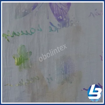 OBL20-889 100%Nylon Taffeta With Foil Print Finish