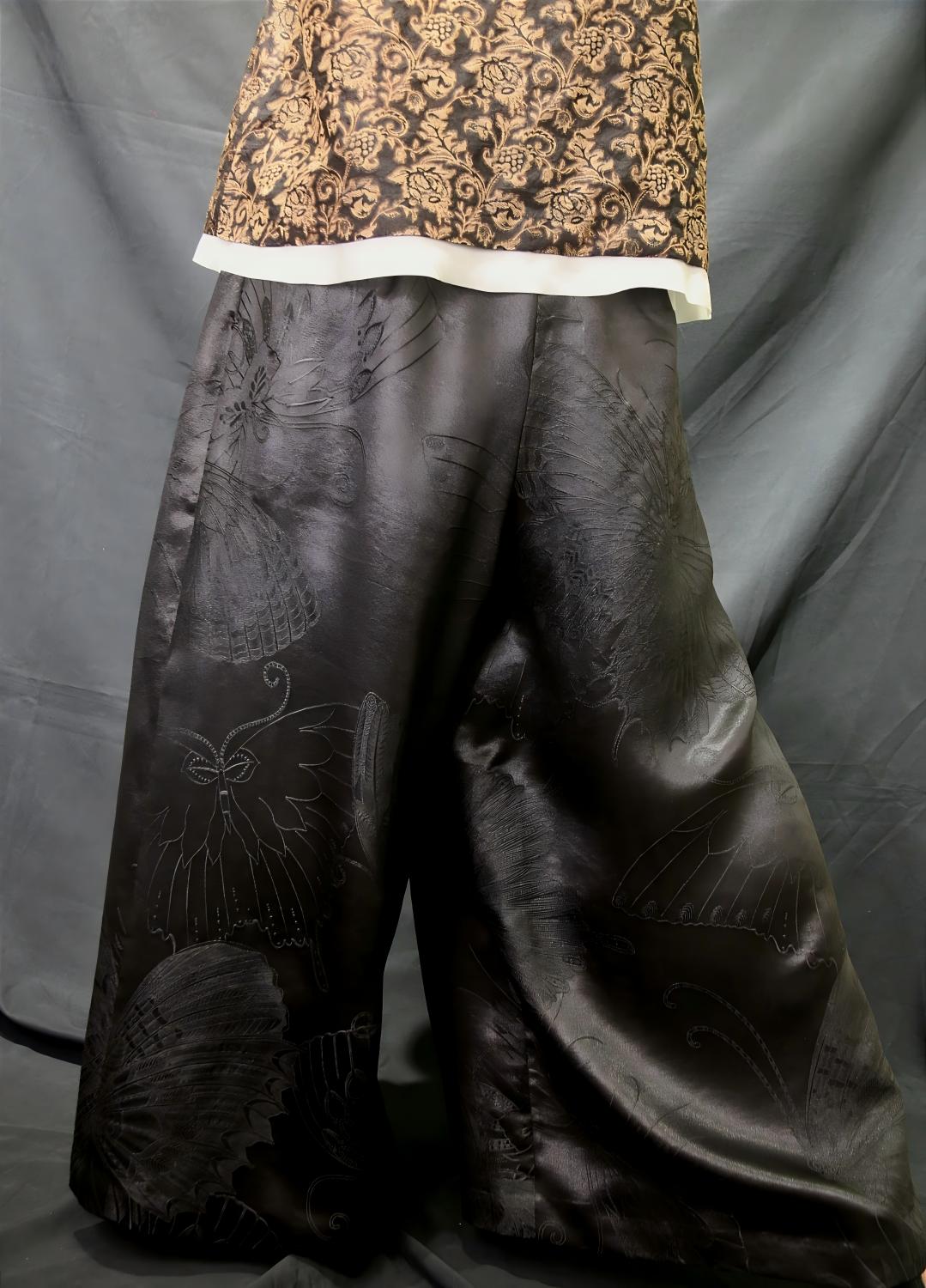 pantalones negros de cintura alta