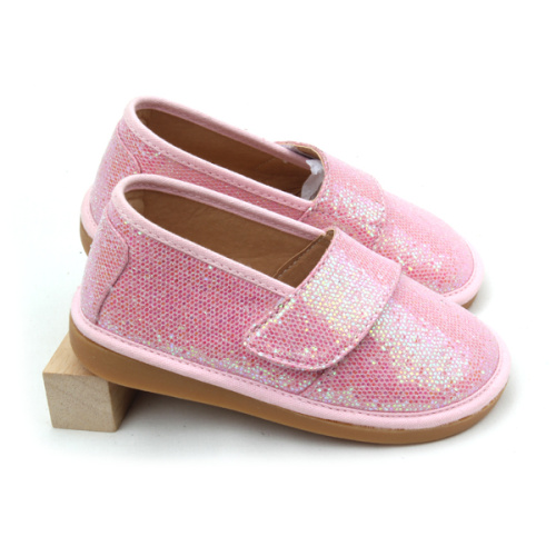 Niños Fancy Pink Colors Zapatos Squeaky con purpurina para niños pequeños