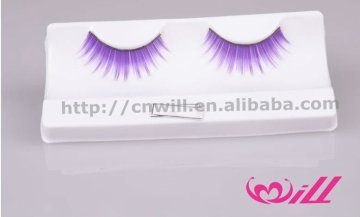 Colorful False Eyelashes Purple Long Thick False Eyelashes