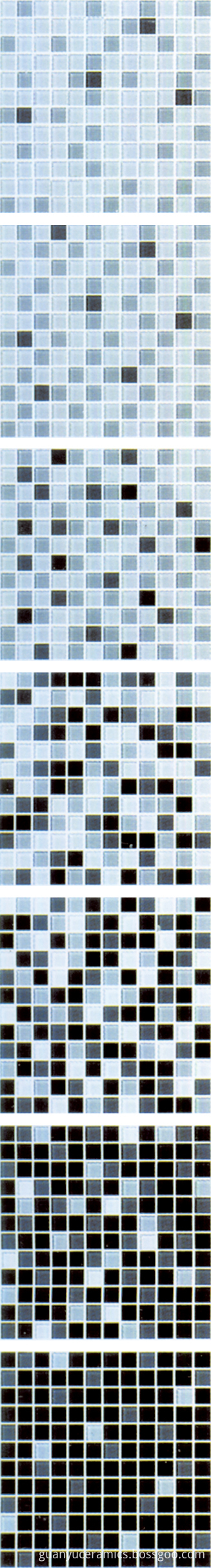 Gradual Change Glass Mosaic Tile