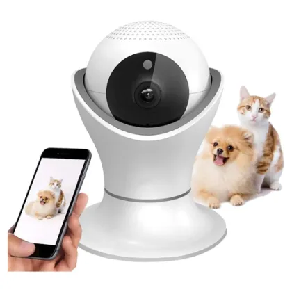 Pet camera with night vision and two-way audio