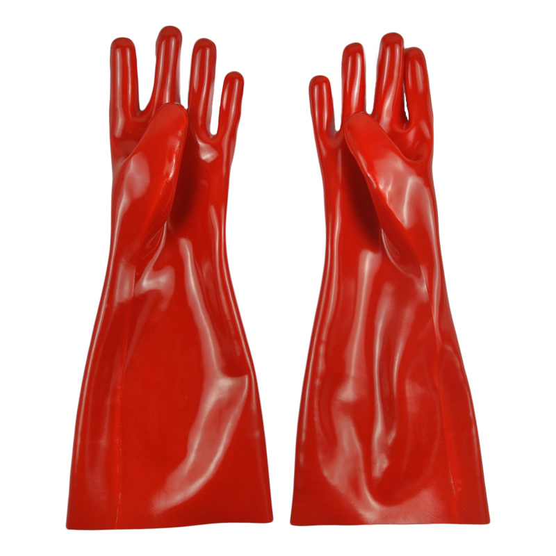 Gauntlets PVC Peso estándar de 16 pulgadas rojo