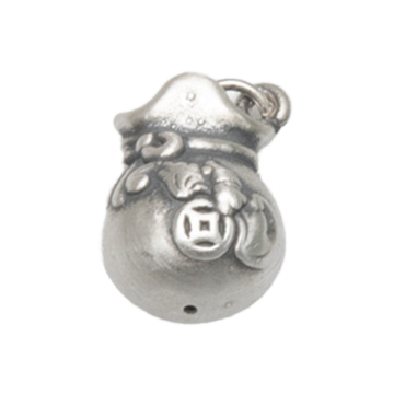 Accessorio per corda intrecciata in argento duro 3D con monete di rame pipistrello - Materiale argento s925 fai -da -te Parte di appendiabiti per la borsa