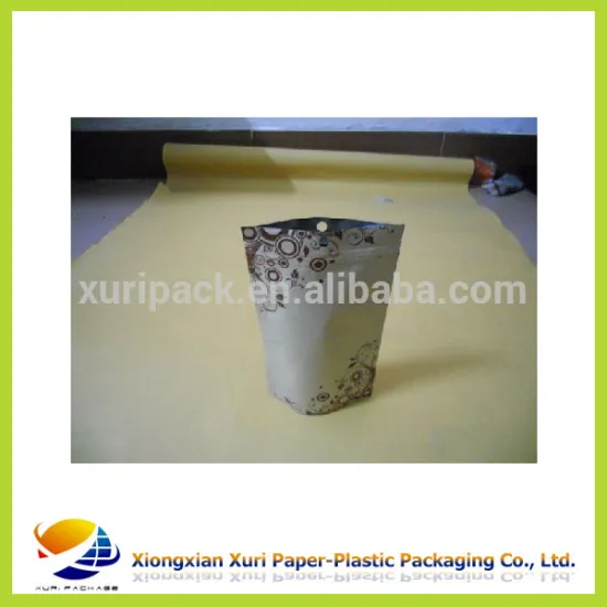 2016 High quality aluminum foil tea bag stand up pouch with ziplock plastic bag