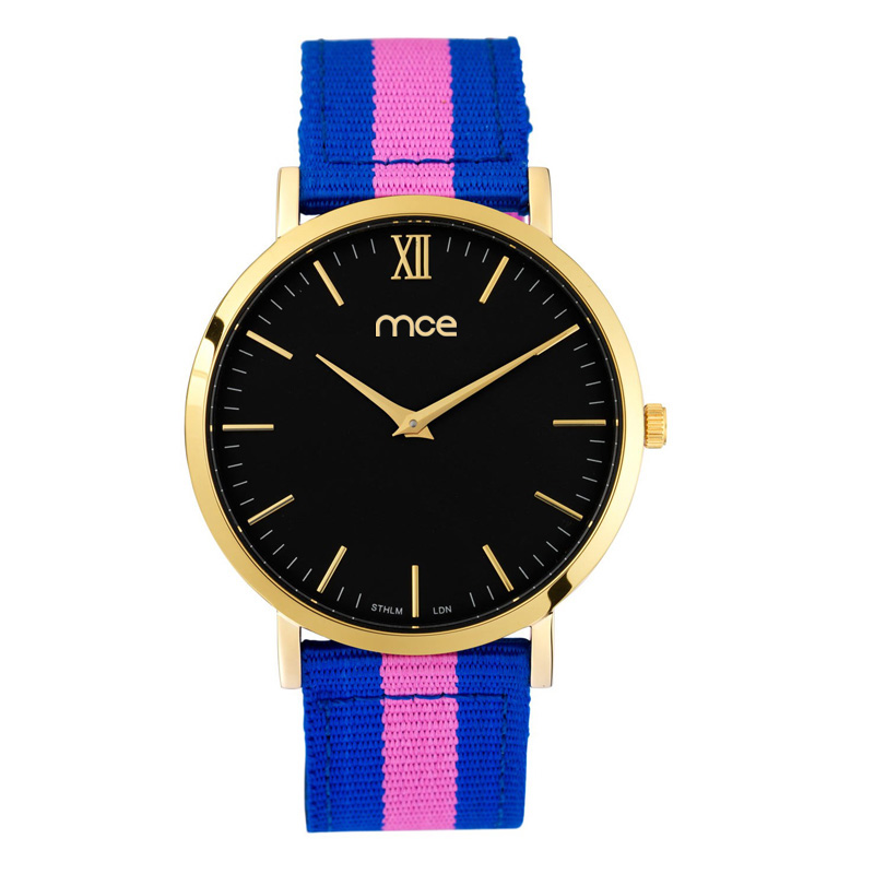 trend nylon strap quartz wrist watch mininalist design 