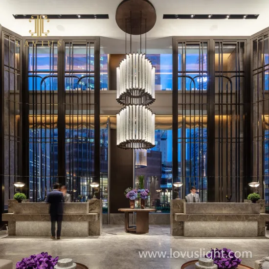 2022 new popular foldable large lobby chandelier customized chandelier creative antique chandelier