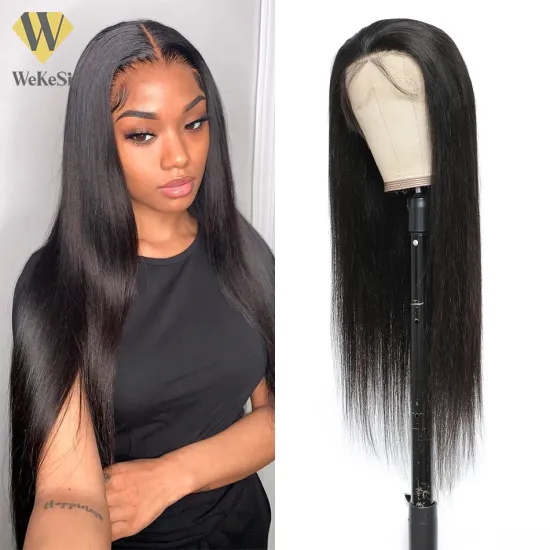 Silky Straight Body Wave Full Cuticle Aligned Unprocessed Indian 13*4 Lace Frontal Human Hair Wigs