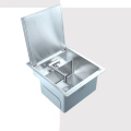 Concealed sink with folding cover