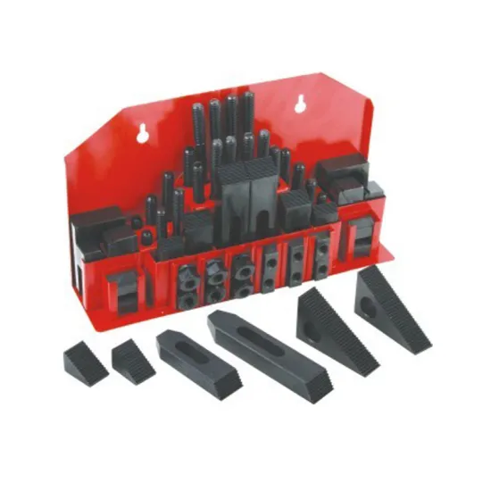 Optimum 58-Piece Machine Tool Clamping Kit Set for Vises in M8, M10, M12, and M14 Sizes