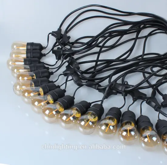 Quality supplier in China LED Decorated string lights PVC LED S14 Edison Filament bulbs