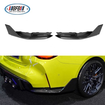 MP Style Dry Carbon Fiber Replacement Rear Splitter Bumper Canards for BMW G82 M4 2021-2024