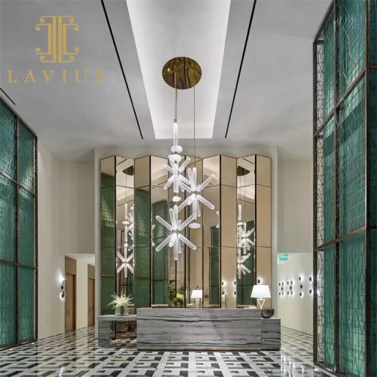 Post Modern Large Led Lobby Chandelier Lighting