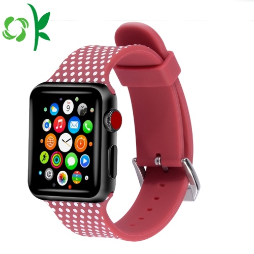 3D Embossed Silicone Watch Bands untuk Apple Watch