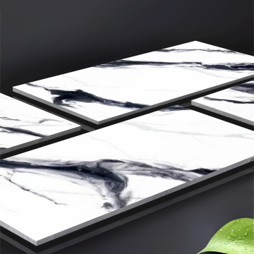 Golden Glossy Porcelain Floor Tiles - High Quality, Affordable 60x120 cm Marble Finish for Living Room