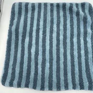 Striped Pattern Soft Short Plush Backrest Covers