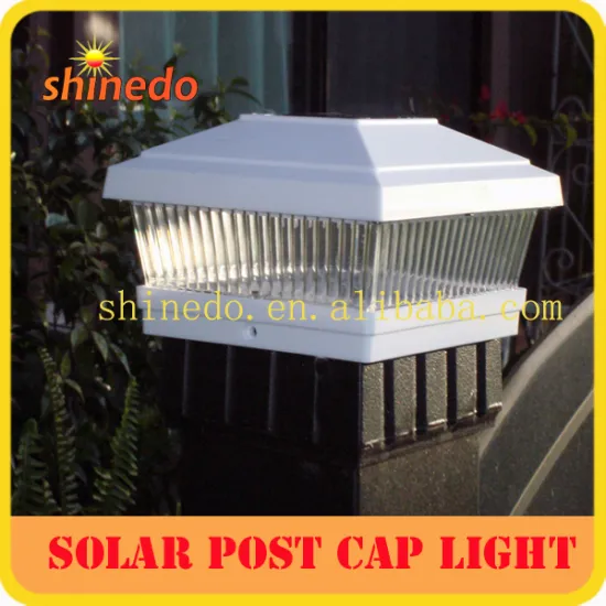 Powered LED Light Plastic Square Post Fence With Inner Post Base Mount Dimension 5"x5"