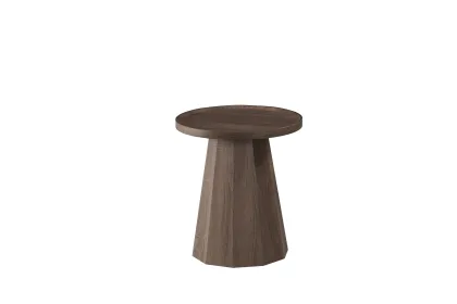 Modern Dark Brown 3-Piece Pedestal Coffee Table Set