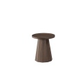 Juego de Mesa de Centro Moderno con Pedestal de Madera en Marrón Oscuro - 3 Piezas