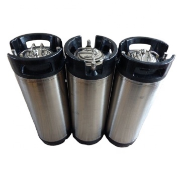 Brand New 5 Gallon Ball Lock Cornelius Beer Keg with Rubber Handle and Pressure Relief Valve