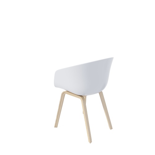 Sillas de comedor de plástico blanco