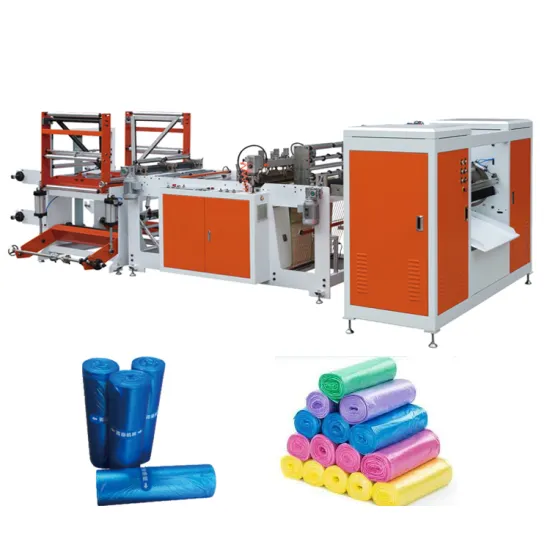 Automated Double and Single Line Plastic Garbage Bag Converting Equipment & Perforated Bag on Roll Manufacturing Machine
