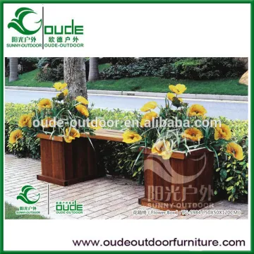 Hot sale outdoor garden solid wood furniture flower box wood planter boxes