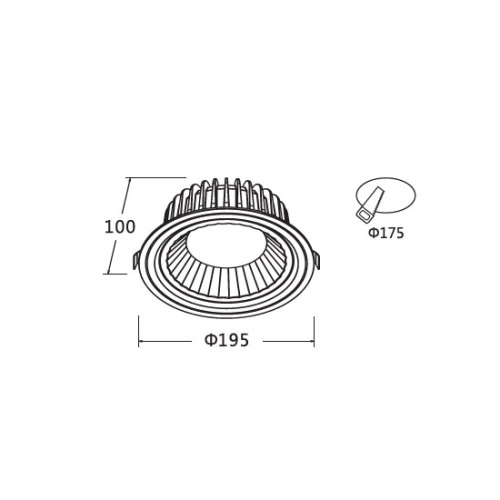 LEDER Bright Star Round Shape 20W LED Downlight