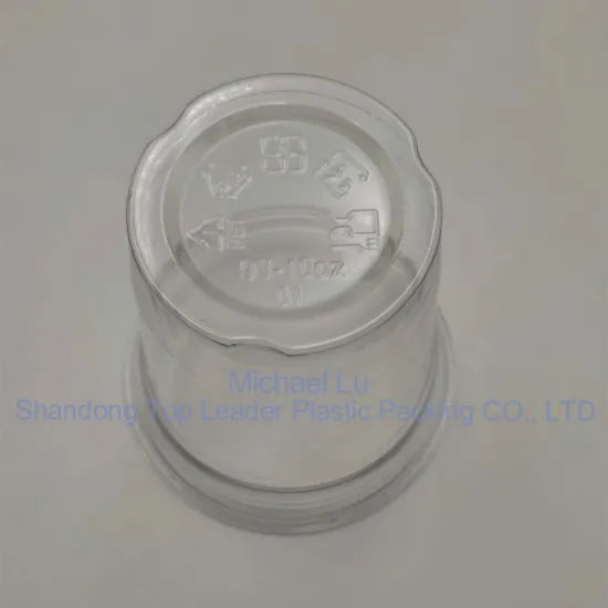 10oz clear pet cup recyclable for cold drink